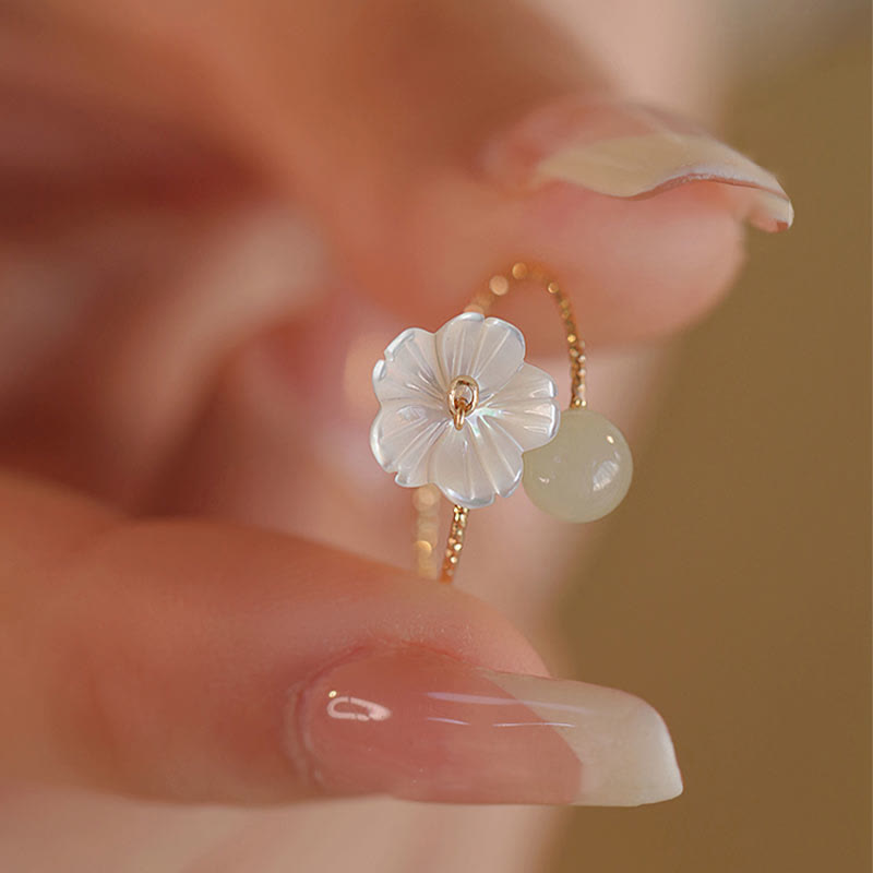 Ring Hetian Jade Tridacna Schmetterling – Wohlstand