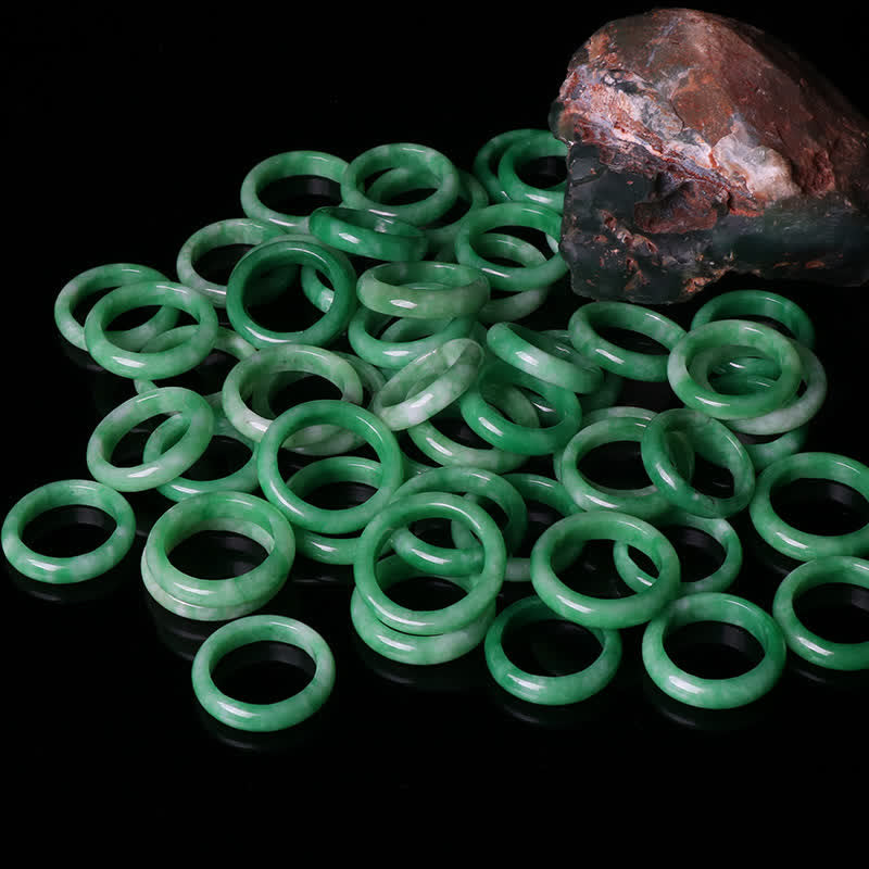 Grüne Jade Buddha Ringe Ring Jade Buddha – Fülle & Glück Schmuck