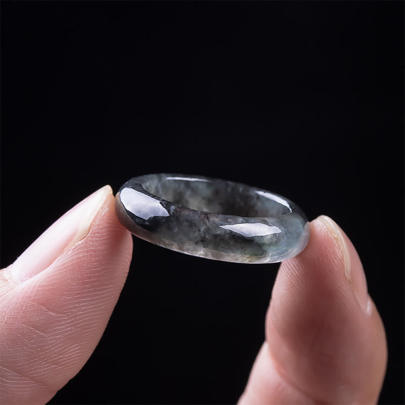Grüner Jade Ring für Wohlstand Glück Fülle Fengshui