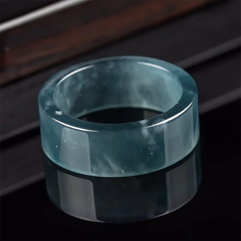 Ring Jade – Glück, Fülle & Wohlstand grüner polierter Armreif Kristallstein Wellness