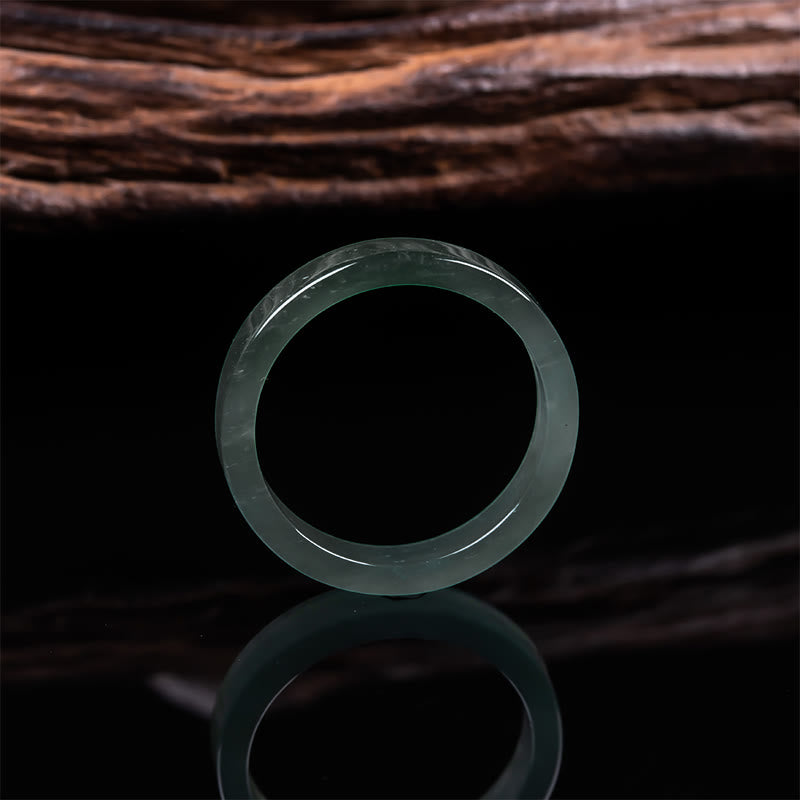 Ring Jade – Fülle & Wohlstand edler grüner Naturstein Meditation