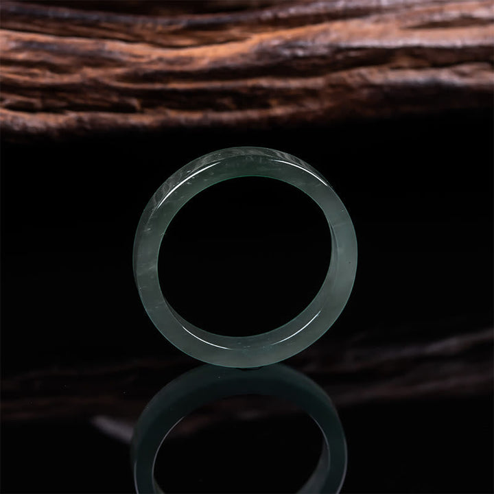 Ring Jade – Fülle & Wohlstand edler grüner Naturstein Meditation