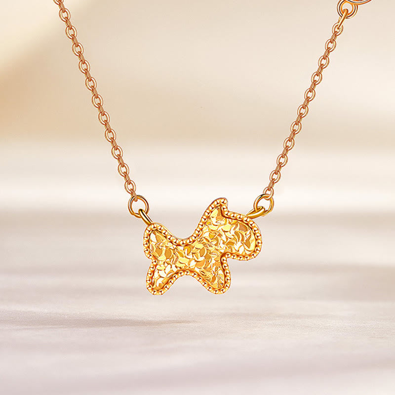 Goldener Pferd Anhänger Kette elegante Schmuck Zodiak Symbol