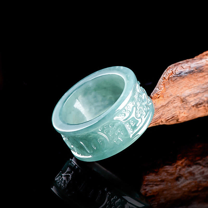 Ring Jade Om Mani Padme Hum – Wohlstand