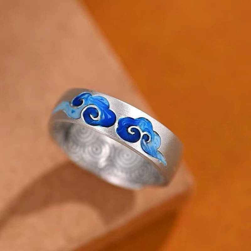 Ring Kupfer Blaue Glückswolken – Wohlstand