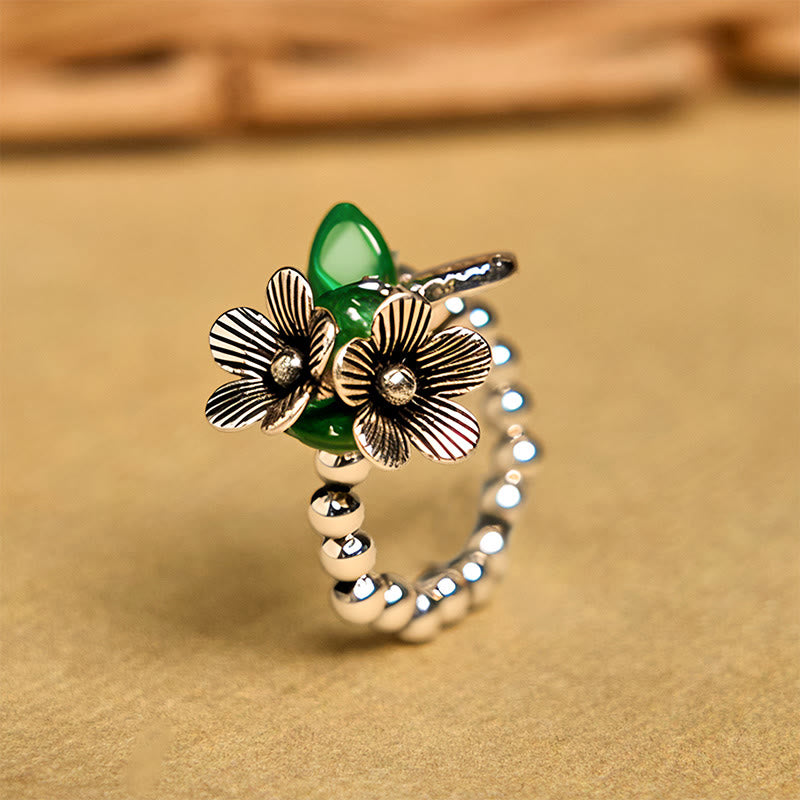 Ring Kupfer Blumenmuster – Glück