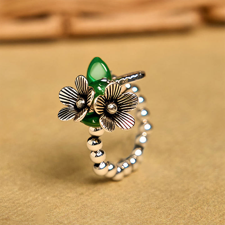 Ring Kupfer Blumenmuster – Glück