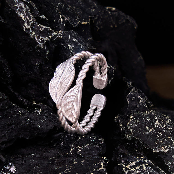 Ring Kupfer Buddha Blatt – Wohlstand