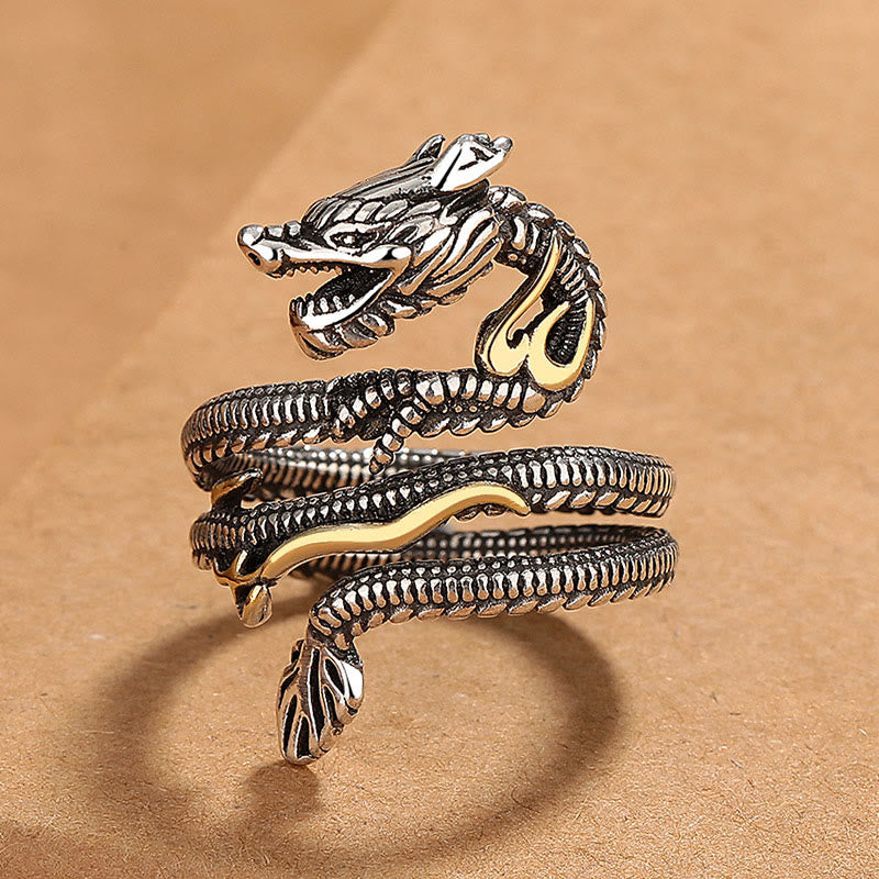Ring Kupfer Drachen – Stärke Gold Dragon(Adjustable)