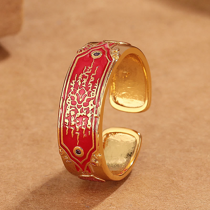 Ring Kupfer Fünf Schriften – Heilung
