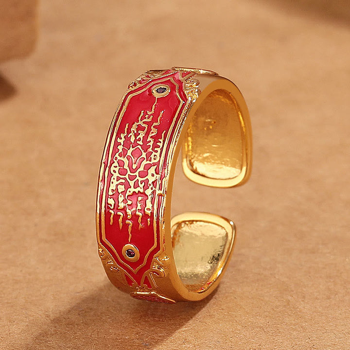 Ring Kupfer Fünf Schriften – Heilung