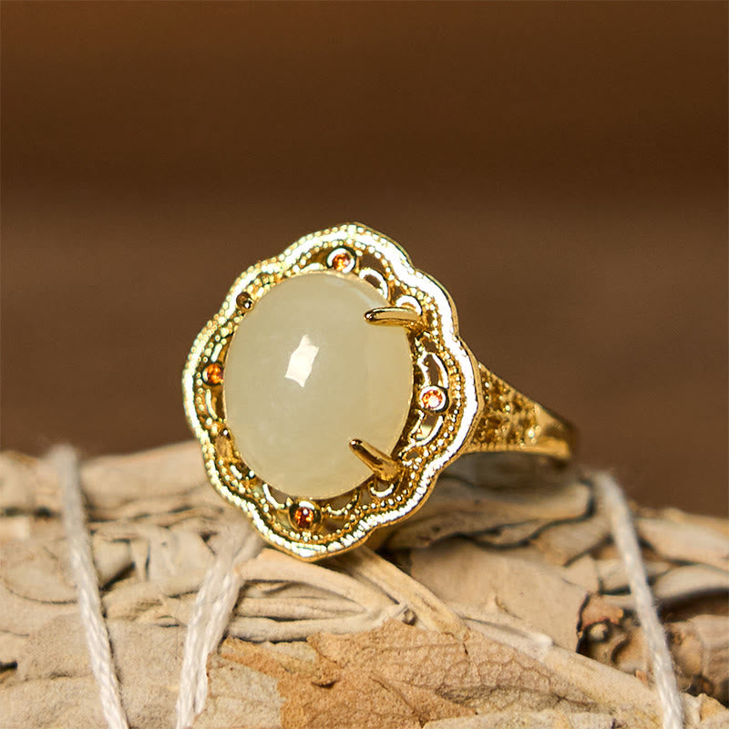 Ring Kupfer Hetian Jade Ei – Glück