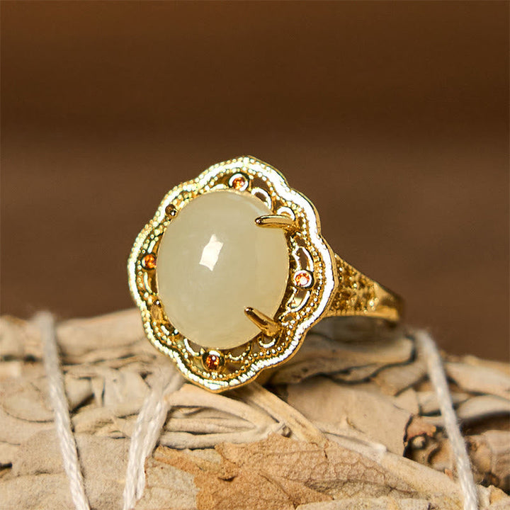 Ring Kupfer Hetian Jade Ei – Glück