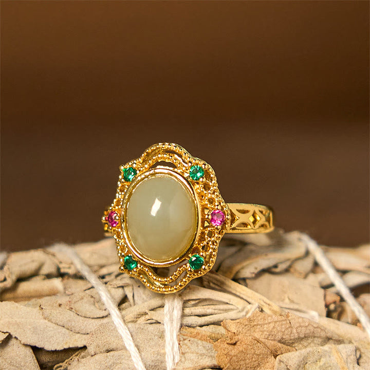 Ring Kupfer Jade Ei – Glück