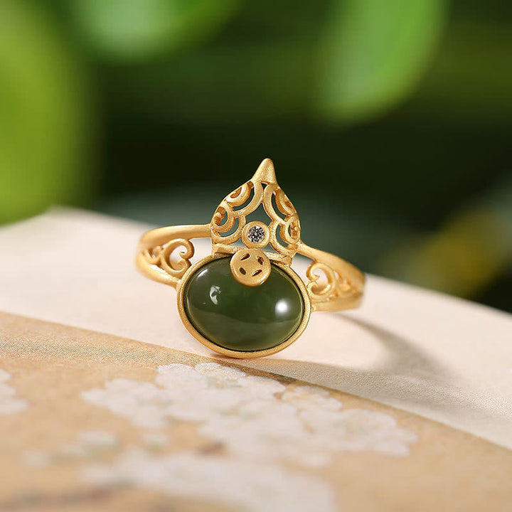 Ring Kupfer Jade Münze �� Erfolg & Glück