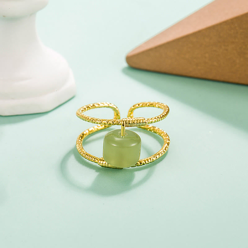 Ring Kupfer Jade Perle – Glück Jade(Adjustable)