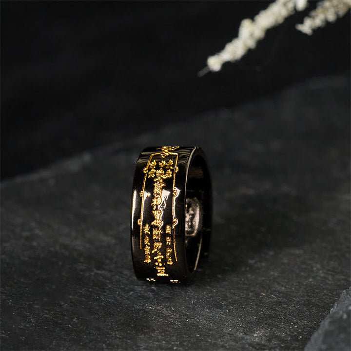 Ring Kupfer Mantra – Balance Copper Black(Adjustable)