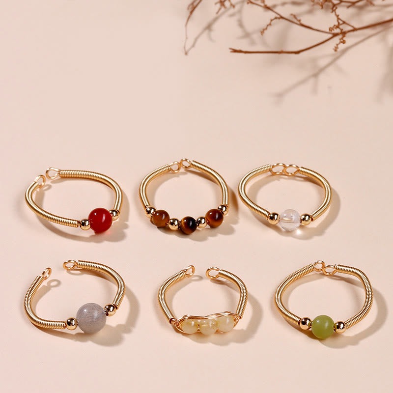 Kupfer Armband mit Naturstein Perle Heilung Schutz Energie