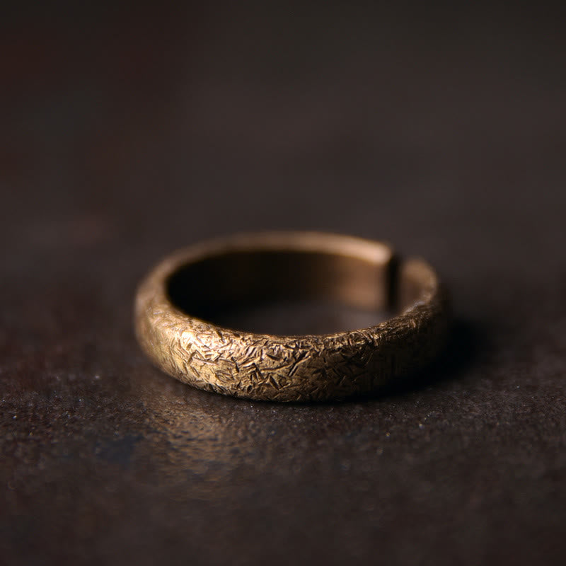 Ring Kupfer Tibetisch Textur – Glück