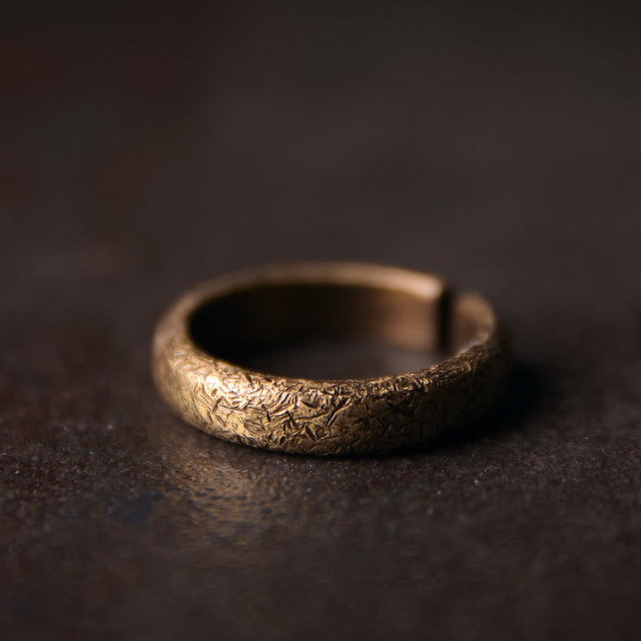 Ring Kupfer Tibetisch Textur – Glück