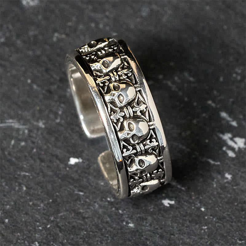 Ring Kupfer Schädel – Neuanfang Totenkopf Silber Schmuck Herren