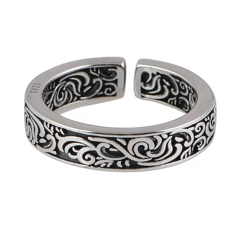 Ring Kupfer Blume Glück Silber Verzierung orientalisches Design Accessoire