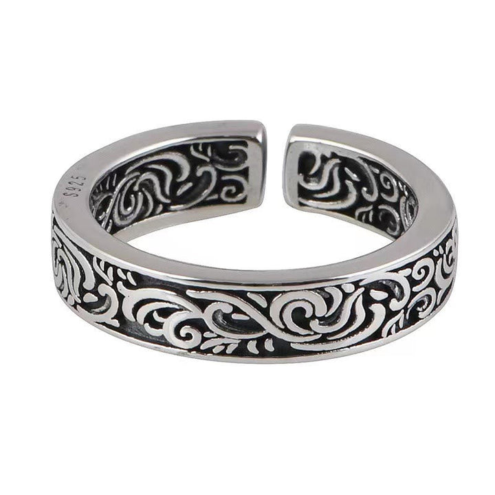 Ring Kupfer Blume Glück Silber Verzierung orientalisches Design Accessoire