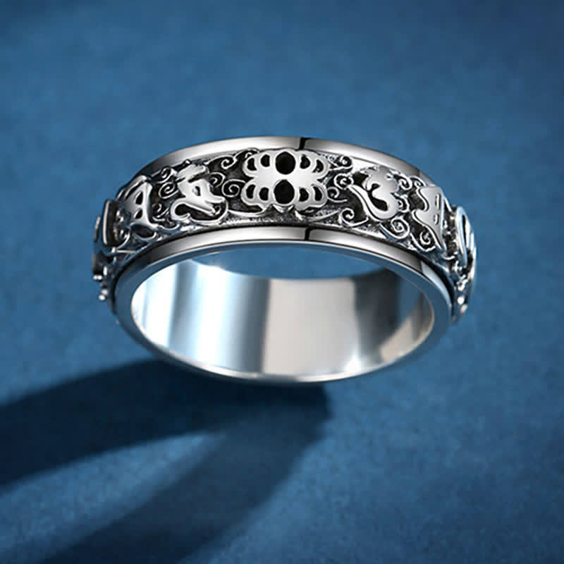 Pixiu Ring Kupfer Om Mani Padme Hum Buddhismus Schmuck Ornament