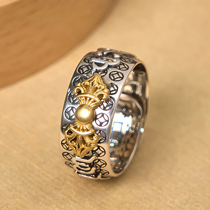 Ring Kupfer Vajra Om Mani Padme Hum Balance spiritueller Schutz Energie