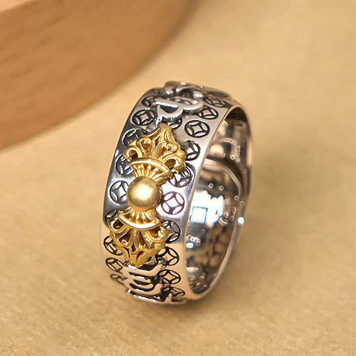 Ring Kupfer Vajra Om Mani Padme Hum Balance spiritueller Schutz Energie