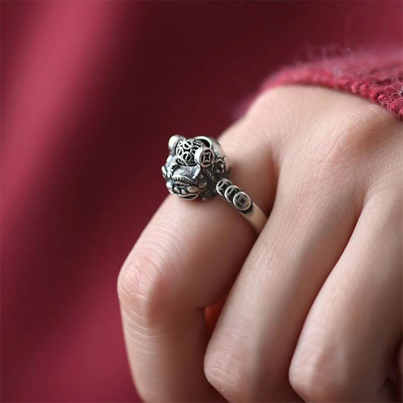 Pixiu Ring Kupfer Fengshui Glück Schutz Fingerring Schmuck