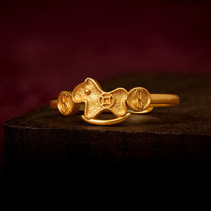 Ring Kupfermünze Pferdjahr