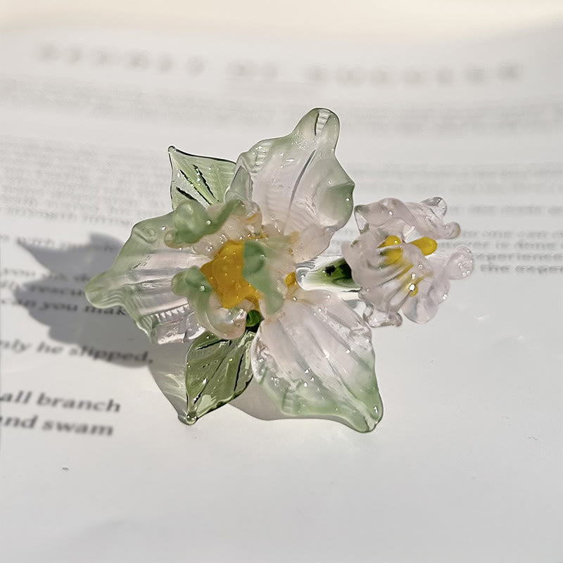 Ring Liuli Irisblüte – Weisheit Pinkish Green (17mm)(Color Shape and Size May vary)