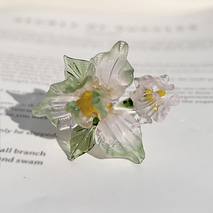 Ring Liuli Irisblüte – Weisheit Pinkish Green (17mm)(Color Shape and Size May vary)