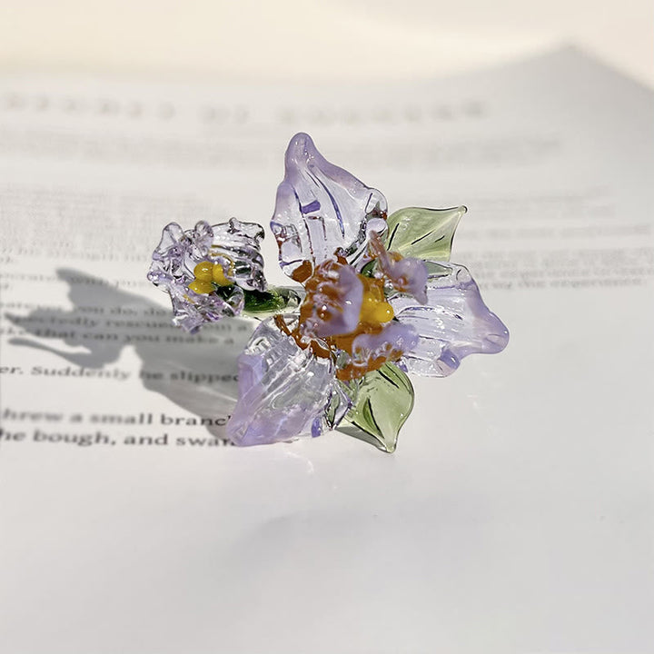 Ring Liuli Irisblüte – Weisheit Purple(17mm)(Color Shape and Size May vary)