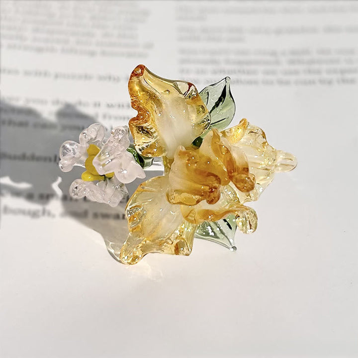 Ring Liuli Irisblüte – Weisheit Yellow(17mm)(Color Shape and Size May vary)