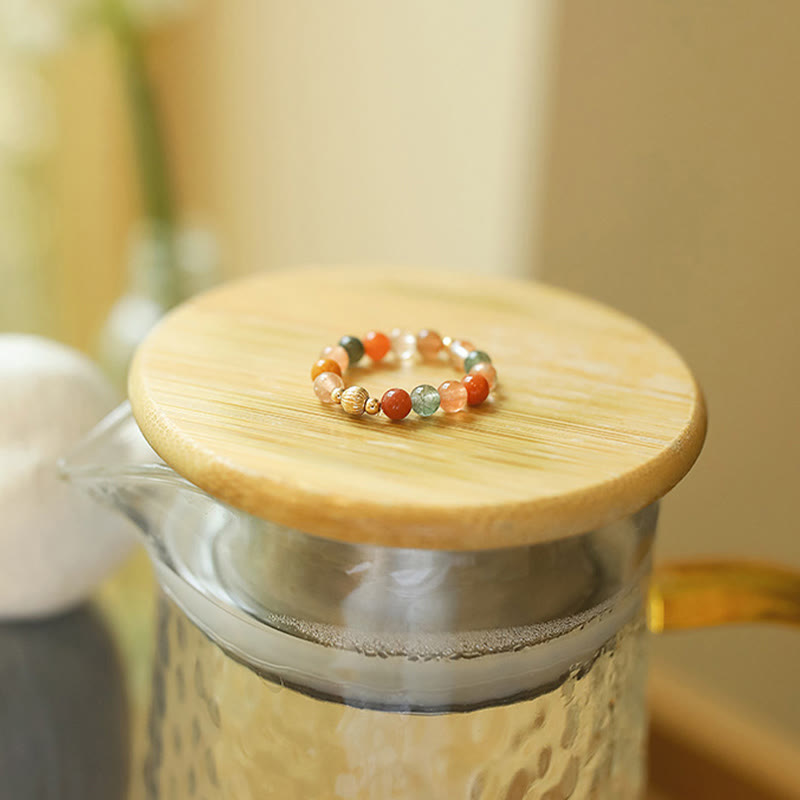 Ring Mondstein Fu Lu Shou – Glück & Wohlstand