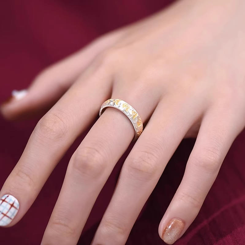 Kupfer Ring Om Mani Padme Hum Wohlstand Fengshui Glück Schmuck