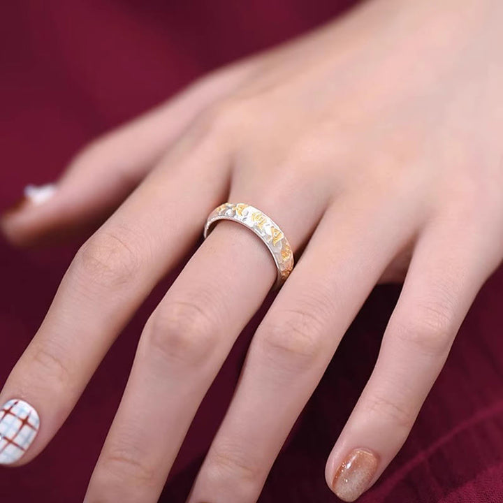 Kupfer Ring Om Mani Padme Hum Wohlstand Fengshui Glück Schmuck