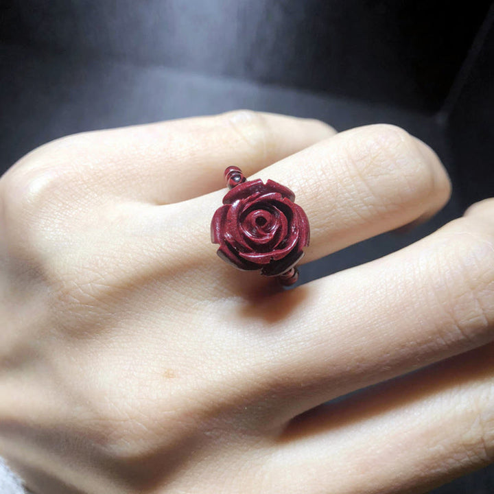 Roter Granat Ring Pixiu Zinnober Glück Schutz Fengshui Fingerring