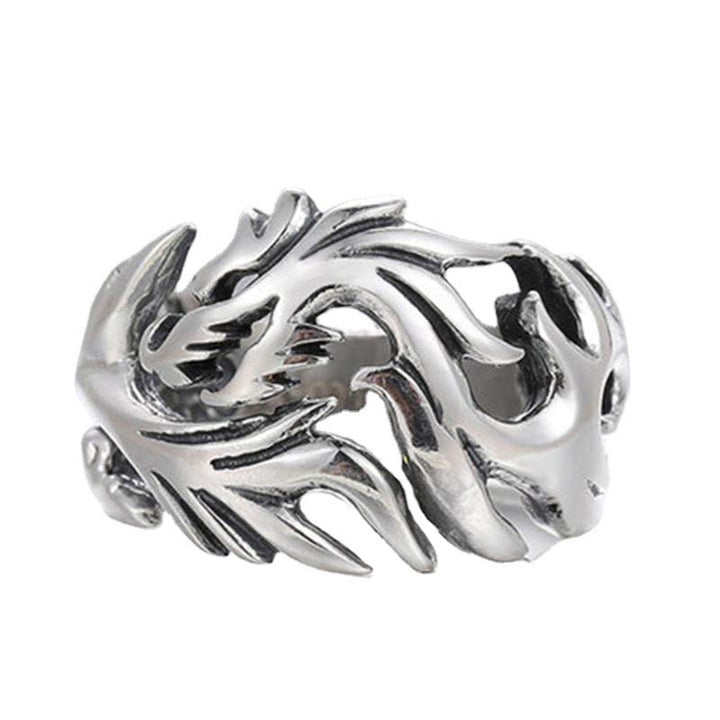 Drachenring Silber Fengshui Ring Drachen Schutz Stärke Kraft Glück