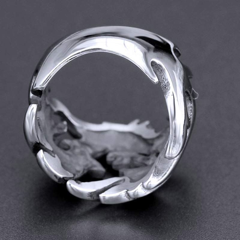 Ring Drachen Silber Fengshui Schutz Stärke Glück Wohlstand
