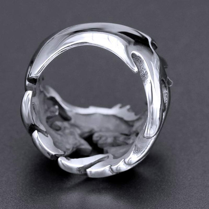 Ring Drachen Silber Fengshui Schutz Stärke Glück Wohlstand