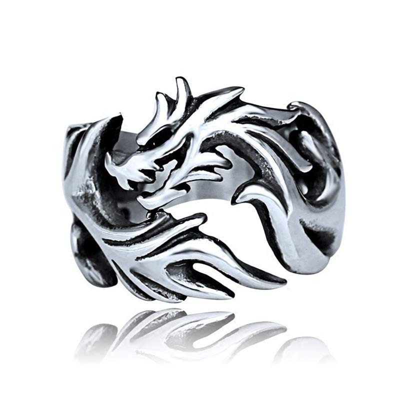 Ring Drachen Schutz Stärke Fengshui Kupfer Glück Schmuck