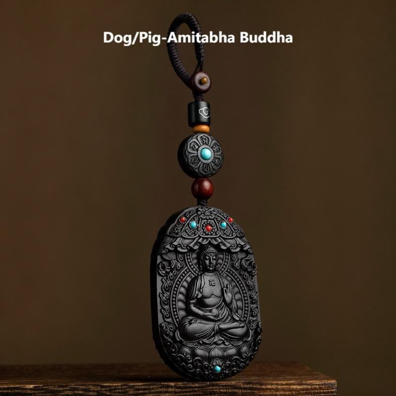 Schlüsselanhänger Natal Buddha Ebenholz – Segen