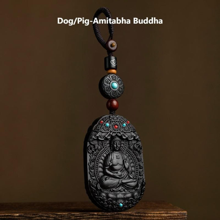 Schlüsselanhänger Natal Buddha Ebenholz – Segen
