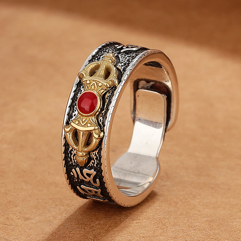 Ring Roter Achat Dorje Vajra – Weisheit