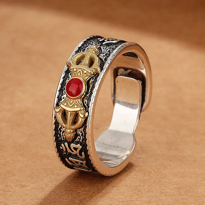 Ring Roter Achat Dorje Vajra – Weisheit