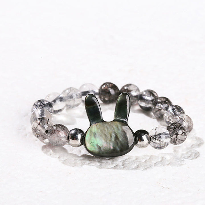 Ring Rutilquarz Tridacna Hase Katze