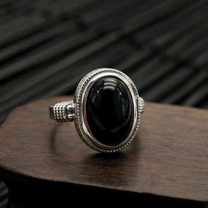 Ring Schwarzer Onyx – Schutz
